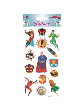 TTG TEMPORARY TATOOS 9X15CM 153179 GLOBAL GIFT
