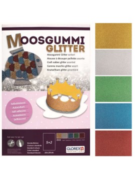 ΜΠΛΟΚ ΑΦΡΩΔΕΣ GLITTER 20 X 30CM ΑΥΤΟΚΟΛΛΗΤΟ, ΠΑΧΟΣ 2ΜΜ, ΣΕΤ 10 ΤΕΜΑΧΙΩΝ, ΑΣΟΡΤΙ 5 ΧΡΩΜΑΤΑ GLOREX