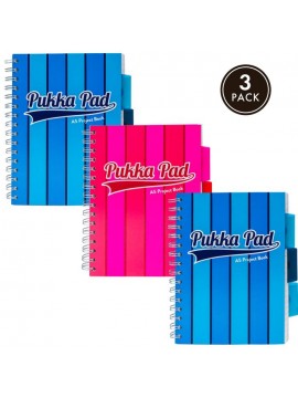 ΤΕΤΡΑΔΙΟ ΔΙΠΛΟ ΣΠΙΡΑΛ A5 VOGUE 3Θ. 200ΣΕΛ. 80GSM 2 ΧΡΩΜΑΤΑ ΑΣΟΡΤΙ PUKKA