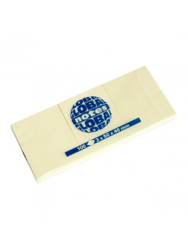 GLOBAL *NOTES ΧΑΡΤΑΚΙΑ ΚΙΤΡΙΝΑ 50X40MM 3 ΤΕΜΑΧΙΑ 3X100Φ