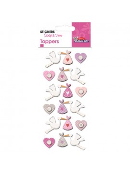 TOPPER *STICKERS 7X14CM 410024 GLOBAL GIFT