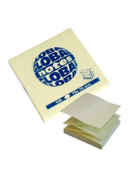 GLOBAL *NOTES ΧΑΡΤΑΚΙΑ ΚΙΤΡΙΝΟ Z-NOTES 75X75MM 100Φ