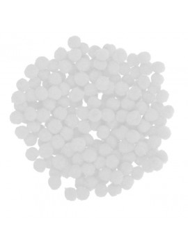 POMPONS ΛΕΥΚΟ ΧΡΩΜΑ 200 ΤΕΜAΧΙΑ ΜΕΓΕΘΟΣ 10 MM CLIPPONDI * C