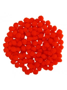POMPONS ΚΟΚΚΙΝΟ ΧΡΩΜΑ 200 ΤΕΜAΧΙΑ ΜΕΓΕΘΟΣ 10 MM CLIPPONDI * C