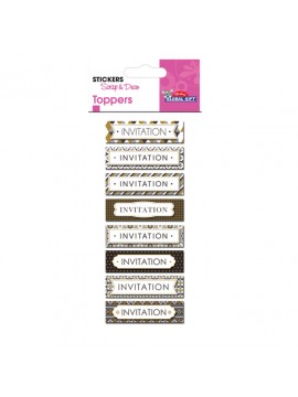 TOPPER *STICKERS 7X14CM 410073 GLOBAL GIFT