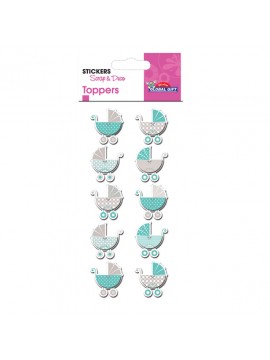 TOPPER *STICKERS 7X14CM 410074 GLOBAL GIFT