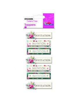 TOPPER* STICKERS 7X14CM 410080 GLOBAL GIFT