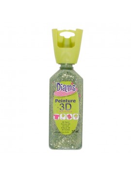 ΧΡΩΜΑΤΑ *3D DIAM'S 37ML GLITTER LEMON GREEN