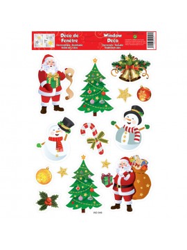 WINDOW CHRISTMAS STICKERS 20X30CM W30548 GLOBAL GIFT
