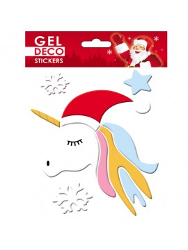 CHRISTMAS GEL STICKERS 13,5X15CM GN89 GLOBAL GIFT