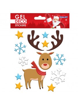 CHRISTMAS GEL STICKERS 13,5X15CM GN94 GLOBAL GIFT