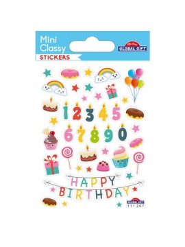 MINI *CLASSY STICKERS 7X10CM 111207 GLOBAL GIFT
