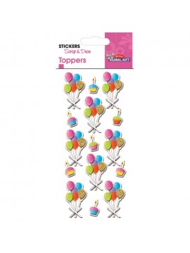 TOPPER *STICKERS 7X14CM 410095 GLOBAL GIFT