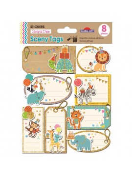 SCENY *TAG STICKERS 14X12CM 440305 GLOBAL GIFT