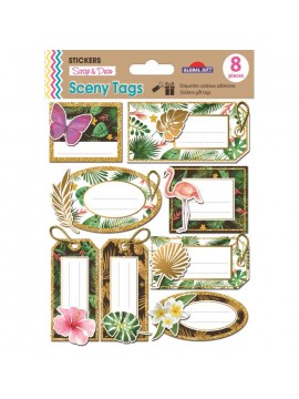 SCENY *TAG STICKERS 14X12CM 440307 GLOBAL GIFT