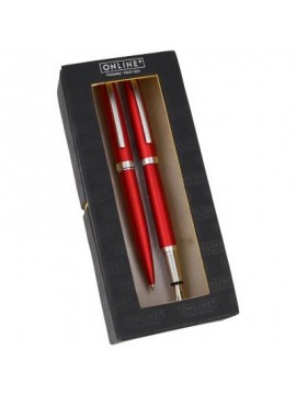ΣΤΥΛΟ ΚΑΙ ΠΕΝΑ ELEGANZA SATIN RED ΣΕ ΚΟΥΤΙ ONLINE