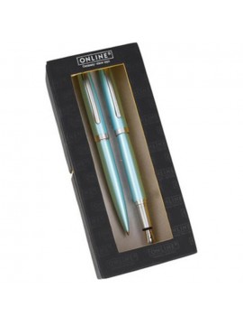 ΣΤΥΛΟ ΚΑΙ ΠΕΝΑ ELEGANZA SATIN TURQUOISE ΣΕ ΚΟΥΤΙ ONLINE