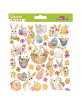 CLASSY EASTER STICKERS 15X17CM 212400 GLOBAL GIFT