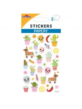 PAPERY STICKERS 8X13CM 145119 GLOBAL GIFT