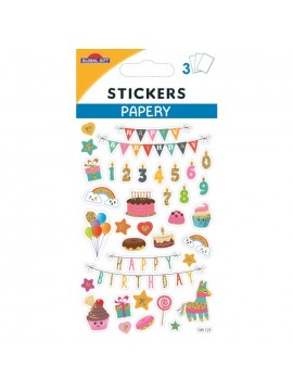 PAPERY STICKERS 8X13CM 145121 GLOBAL GIFT