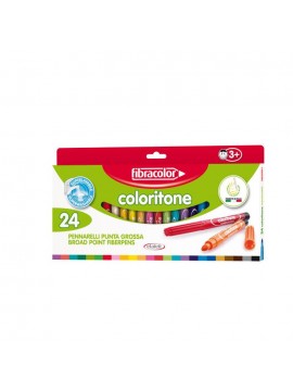 ΜΑΡΚΑΔΟΡΟΙ *ΧΟΝΔΡΗΣ ΓΡΑΦΗΣ 5MM COLORITONE 24 ΧΡΩΜΑΤΩΝ FIBRACOLOR