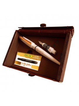 ΣΕΤ ΚΑΛΛΙΓΡΑΦΙΑΣ GOLDEN YELLOW WHITE ROSE ΜΥΤΗ 0,8ΜΜ, 1,4ΜΜ + ΜΕΛΑΝΙ + ΛΕΥΚΕΣ ΕΥΧ. ΚΑΡΤΕΣ Α6 ONLINE