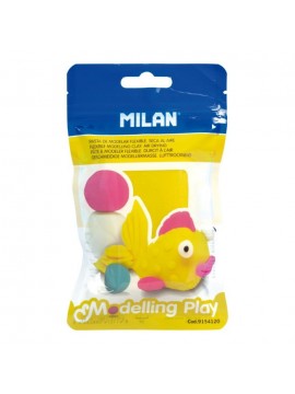 ΠΗΛΟΣ MODELLING PLAY ΚΙΤΡΙΝΟΣ100G ΚΟΥΤΙ 12 ΤΕΜΑΧΙΩΝ MILAN