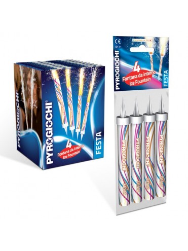 ΠΥΡΣΟΙ ΓΙΑ ΤΟΥΡΤΑ 12CM 4 ΤΕΜΑΧΙΑ ΣΕ ΚΑΡΤΕΛΑ PYROGIOCHI