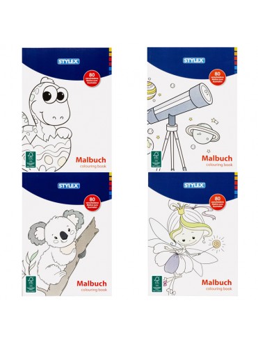 ΒΙΒΛΙΟ ΖΩΓΡΑΦΙΚΗΣ (COLOURING BOOK) A4 80ΣΕΛ., 80 ΔΙΑΦΟΡΕΤΙΚΑ ΣΧΕΔΙΑ, 4 ΔΙΑΦ. ΕΞΩΦΥΛΛΑ STYLEX
