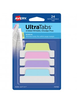 ULTRA TABS PASTEL, 63,5X25,4MM 24 TEM. ΚΑΡΤΕΛΑ 74769 AVERY ZWECKFORM