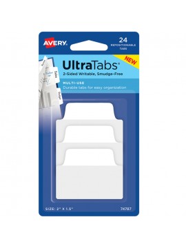 ULTRA TABS WHITE, 50,8X38,1MM 24 TEM. ΚΑΡΤΕΛΑ 74787 AVERY ZWECKFORM