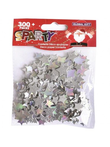 CONFETTIS SPARTY DECO CHRISTMAS 15GR (ΑΣΤΕΡΑΚΙΑ ΑΣΗΜΙ) 362503 GLOBAL GIFT