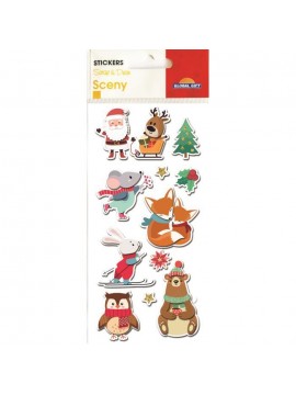 SCENY CHRISTMAS STICKERS 8X12CM 540067 GLOBAL GIFT