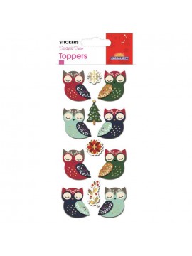 TOPPER CHRISTMAS STICKERS 8X12CM 510083 GLOBAL GIFT