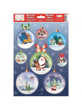 WINDOW CHRISTMAS STICKERS 20X30CM W230566 GLOBAL GIFT