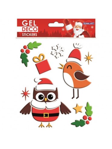 CHRISTMAS GEL STICKERS 13,5X15CM 310512 GLOBAL GIFT