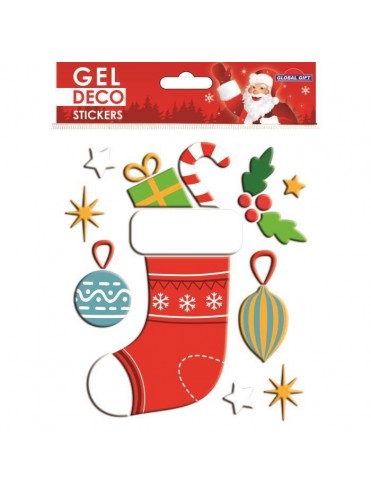 CHRISTMAS GEL STICKERS 13,5X15CM 310511 GLOBAL GIFT