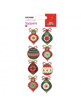 TOPPER CHRISTMAS STICKERS 8X12CM 510080 GLOBAL GIFT