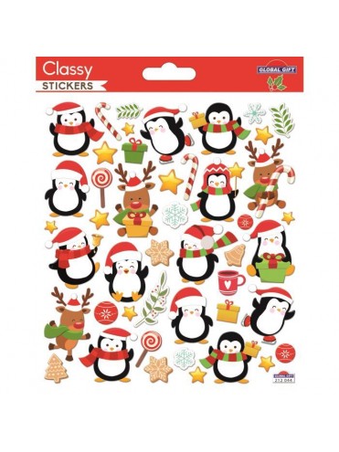 CLASSY CHRISTMAS STICKERS 15X17CM 212044 GLOBAL GIFT