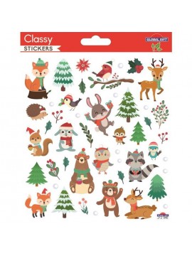 CLASSY CHRISTMAS STICKERS 15X17CM 212040 GLOBAL GIFT