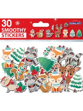 ΑΦΡΩΔΗ ΑΥΤΟΚΟΛΛΗΤΑ SMOOTHY CHRISTMAS 30 ΤΕΜΑΧΙΩΝ 15Χ8CM 290016 GLOBAL GIFT