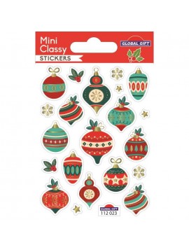 MINI CLASSY CHRISTMAS STICKERS 7.5X10CM 112023