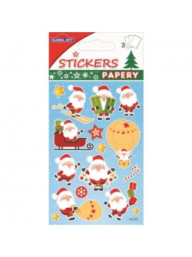 PAPERY CHRISTMAS STICKERS 8X13CM 145541 GLOBAL GIFT