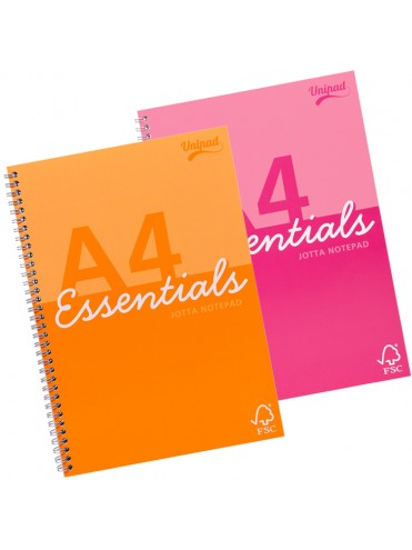 ΤΕΤΡΑΔΙΟ ΔΙΠΛΟ ΣΠΙΡΑΛ A4 UNIPAD ESSENTIALS ΜΕ ΤΡΥΠΕΣ 160ΣΕΛ. 60 GSM 2 ΧΡΩΜΑΤΑ ΑΣΟΡΤΙ PUKKA