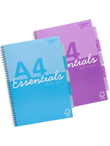 ΤΕΤΡΑΔΙΟ ΔΙΠΛΟ ΣΠΙΡΑΛ A4 UNIPAD ESSENTIALS ΜΕ ΤΡΥΠΕΣ 200ΣΕΛ. 60 GSM 2 ΧΡΩΜΑΤΑ ΑΣΟΡΤΙ PUKKA