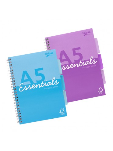 ΤΕΤΡΑΔΙΟ ΔΙΠΛΟ ΣΠΙΡΑΛ A5 UNIPAD ESSENTIALS ΜΕ ΤΡΥΠΕΣ 200ΣΕΛ. 60GSM 2 ΧΡΩΜΑΤΑ ΑΣΟΡΤΙ PUKKA