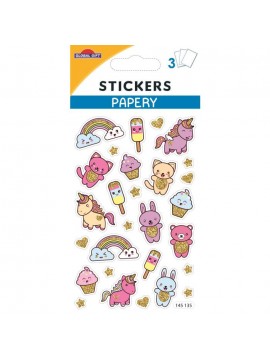 PAPERY STICKERS 8X13CM 145135 GLOBAL GIFT