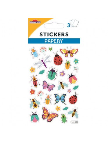 PAPERY STICKERS 8X13CM 145136 GLOBAL GIFT