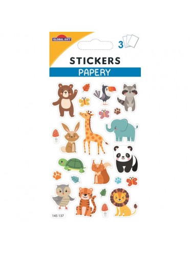 PAPERY STICKERS 8X13CM 145137 GLOBAL GIFT