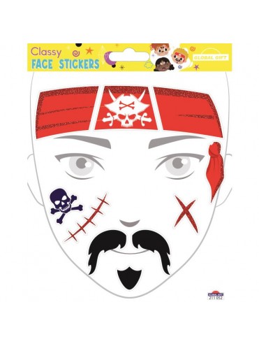 CLASSY FACE STICKERS 15X17CM 211052 GLOBAL GIFT